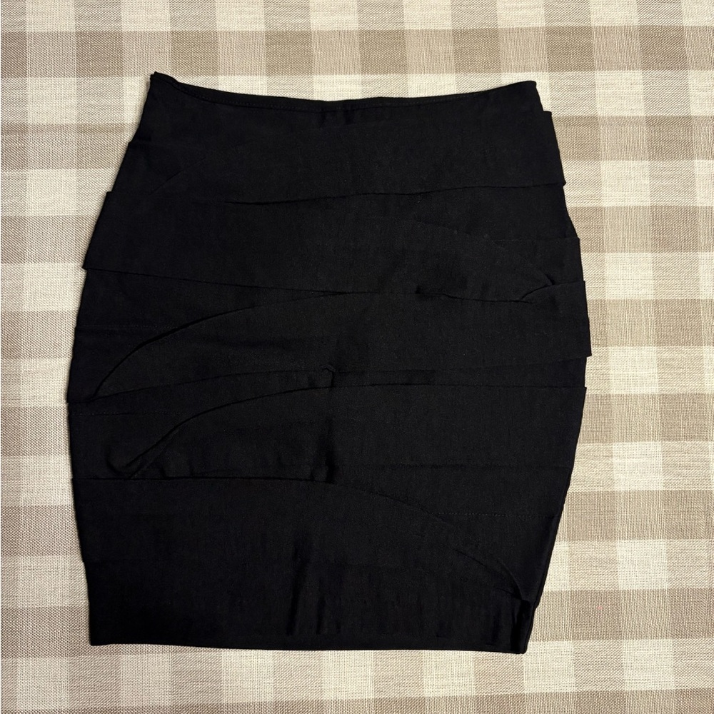 Iz Byer Black Bandage Mini Skirt - Picture 3 of 6